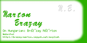 marton brazay business card